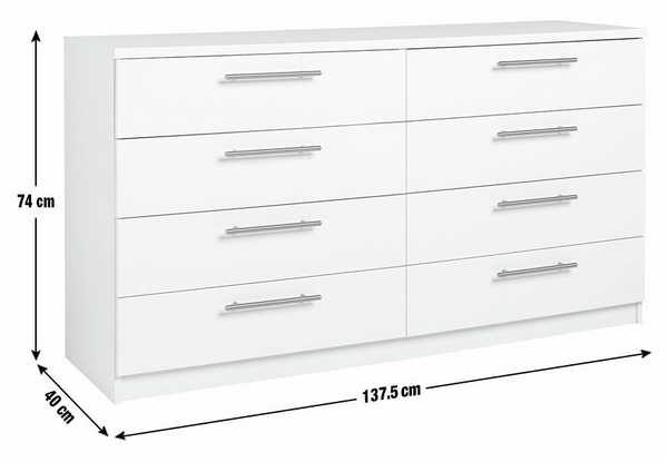 Brisbane 8 Drawer Chest - Oak 15822245