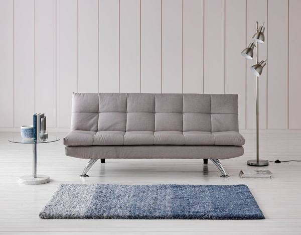 Nolan Fabric 3 Seater Clic Clac Sofa Bed-Grey 17233227