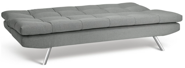 Nolan Fabric 3 Seater Clic Clac Sofa Bed-Grey 17233227