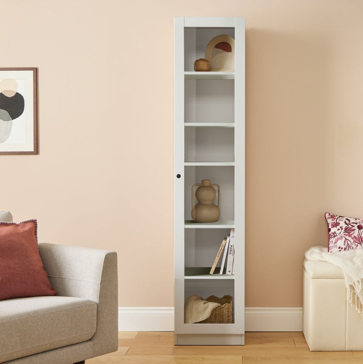 Carla 1 Door Display Cabinet - White 17293872