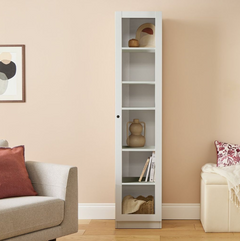 Carla 1 Door Display Cabinet - White 17293872