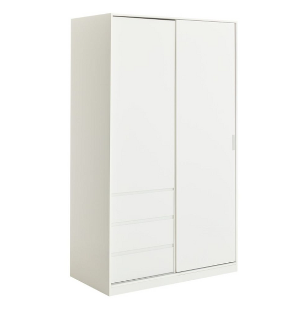 Tvilum  Naia 2 Door 3 Drawers Wardrobe - White Gloss 17313714