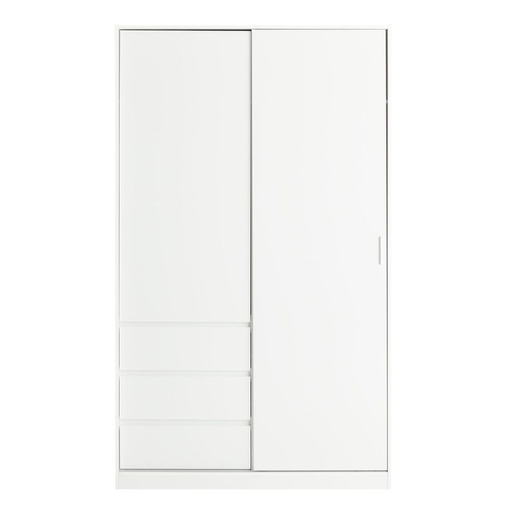 Tvilum  Naia 2 Door 3 Drawers Wardrobe - White Gloss 17313714