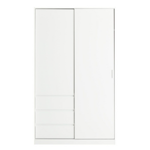 Tvilum  Naia 2 Door 3 Drawers Wardrobe - White Gloss 17313714