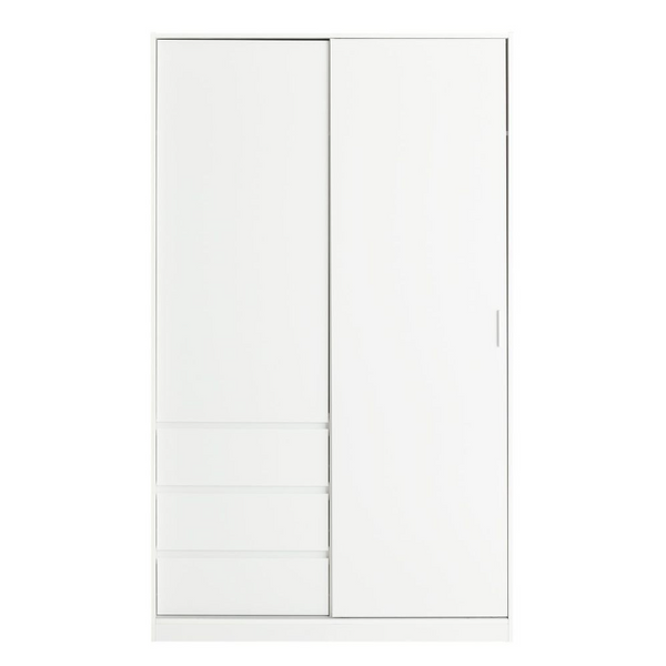 Tvilum  Naia 2 Door 3 Drawers Wardrobe - White Gloss 17313714