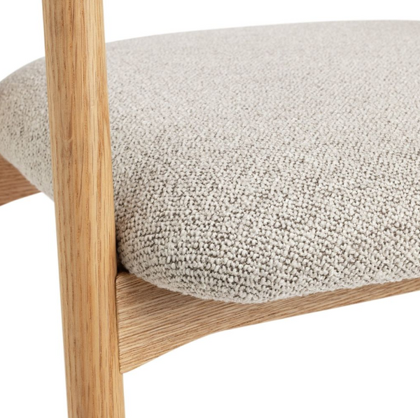 Habitat Lex Pair of Fabric Dining Chairs - Natural 17316168