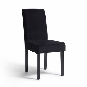 Midback Pair of Velvet Dining Chair - Black 17448782