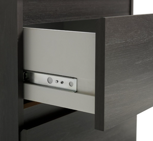 Jenson 2 Drawer Bedside Table - Black Oak Effect 17570186