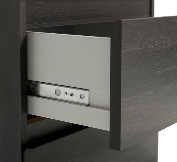 Jenson 2 Drawer Bedside Table - Black Oak Effect 17570186