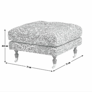 Habitat x Morris & Co. Merton Blackthorn Fabric Footstool 17673674