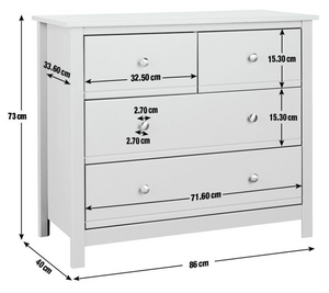Habitat Brooklyn 4 Drawer Chest - White 18153461