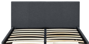 Heathdon 4 Drawer Kingsize Fabric Bed Frame- Grey 19505898