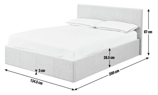 Heathdon Small Double Ottoman Bed Frame- Grey 19540554