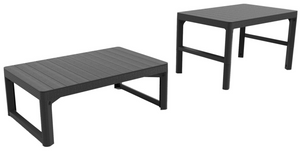 Keter Elodie 5 Seater Rattan Effect Garden Corner Sofa Set 15812671