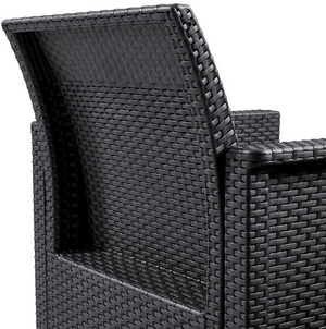 Keter Elodie 5 Seater Rattan Effect Garden Corner Sofa Set 15812671