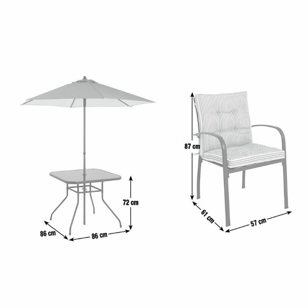 Classic 4 Seater Metal Patio Set 17742392