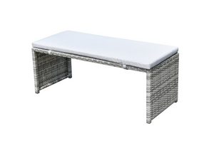 8 Seater Space Saving Rattan Effect Patio Set 18563350