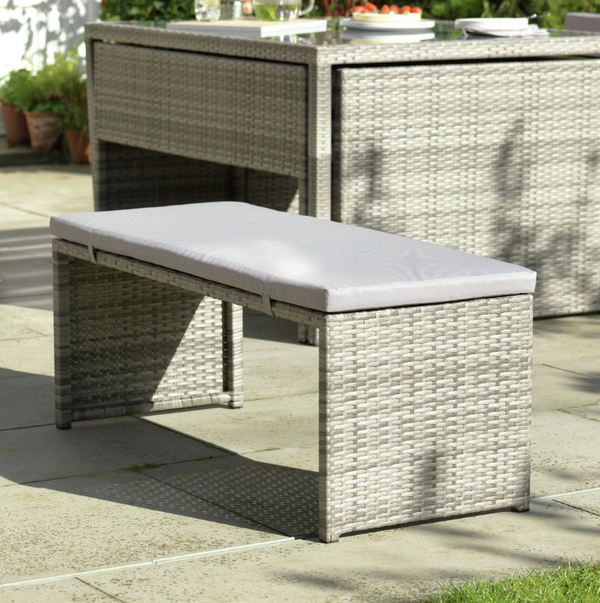 8 Seater Space Saving Rattan Effect Patio Set 18563350