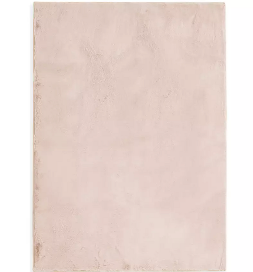 Habitat Cosy Soft Blush Short Pile Rug - 170x120cm 15662467