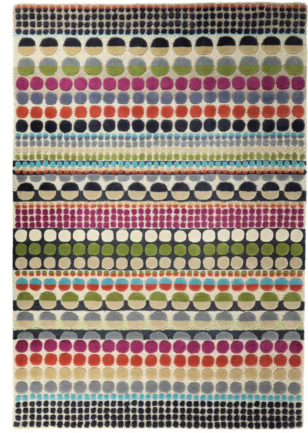 Habitat Bloomsbury Geometric Wool Cut Pile Rug - 140x200cm 19149625
