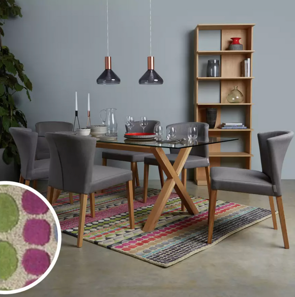 Habitat Bloomsbury Geometric Wool Cut Pile Rug - 140x200cm 19149625