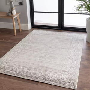 Home Vintage Border Cream Cut Pile Rug - 160x230cm 17794436