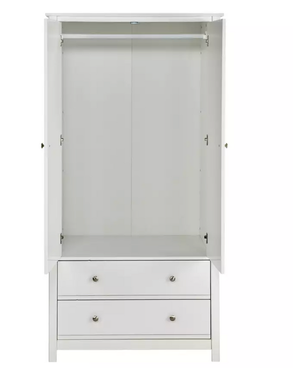 Habitat Brooklyn 3 Piece 2 Door Wardrobe Set - White 8101406