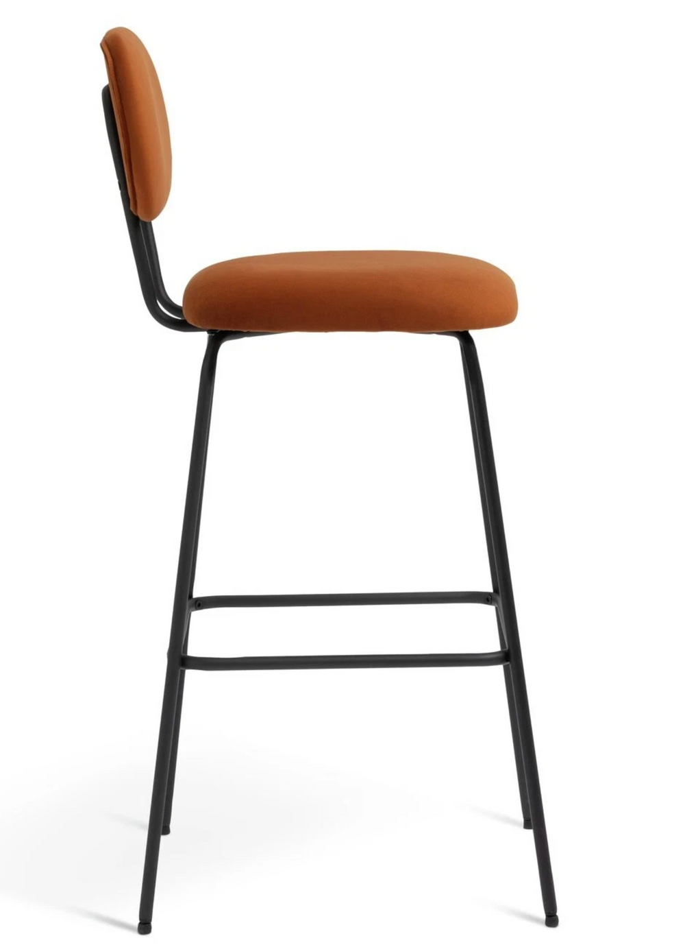 Ariana Pair of Fabric Counter Bar Stool - Copper 13184019