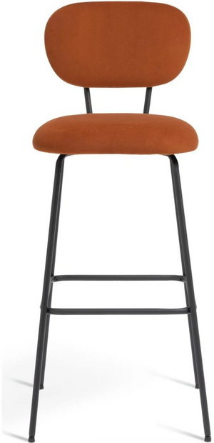 Ariana Pair of Fabric Counter Bar Stool - Copper 13184019