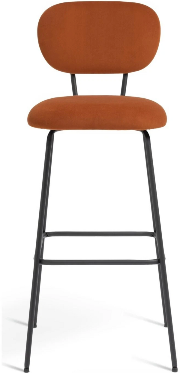 Ariana Pair of Fabric Counter Bar Stool - Copper 13184019