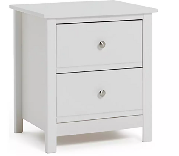 Habitat Brooklyn 2 Drawer Bedside Table - White 18147783