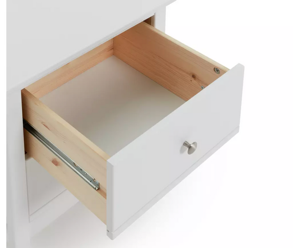 Habitat Brooklyn 2 Drawer Bedside Table - White 18147783