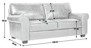 Salisbury Leather 3 Seater Sofa - Chocolate 13553516