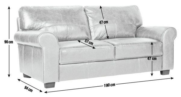 Salisbury Leather 3 Seater Sofa - Chocolate 13553516