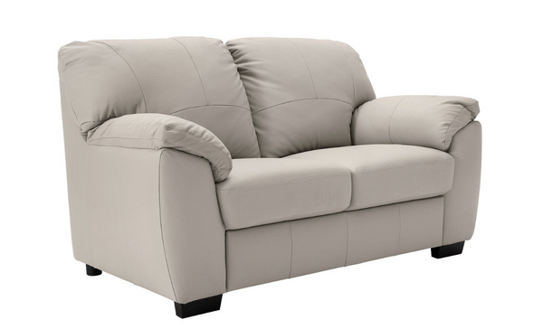 Milano Leather 2 Seater Sofa - Grey 16067054
