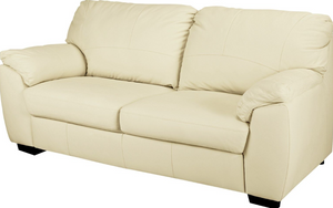 Milano Leather 3 Seater Sofa - Ivory 13304727