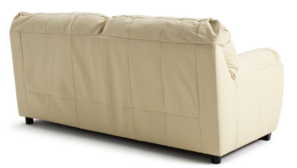 Milano Leather 3 Seater Sofa - Ivory 13304727
