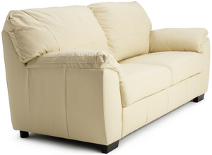 Milano Leather 3 Seater Sofa - Ivory 13304727