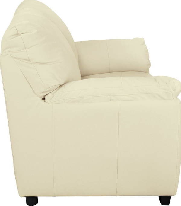 Milano Leather 2 Seater Sofa - Ivory 13592584