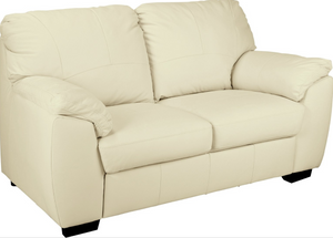 Milano Leather 2 Seater Sofa - Ivory 13592584