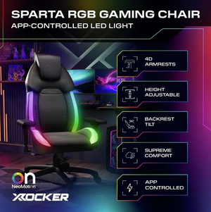 X Rocker Sparta RGB  Gaming Chair - Black 17467017