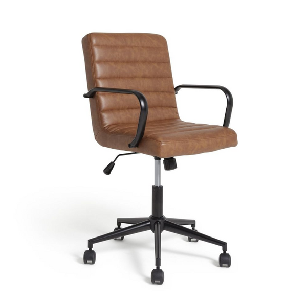 Habitat Alvar Faux Leather Office Chair - Tan 14355146