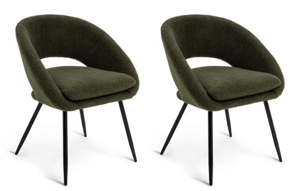 Habitat Hermione Boucle Chair - Green 11188251