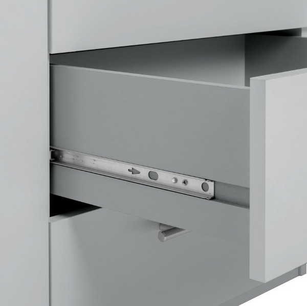 Brisbane 2 Door 3 Drawer Mirror Wardrobe Grey 15822805