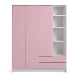 Malibu Kids 3 Door 2 Drawer Wardrobe - Pink 17806180