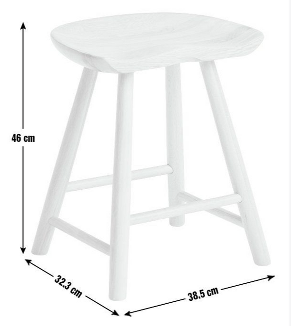 Habitat Barnwell Oak Short Stool - Natural 14588195