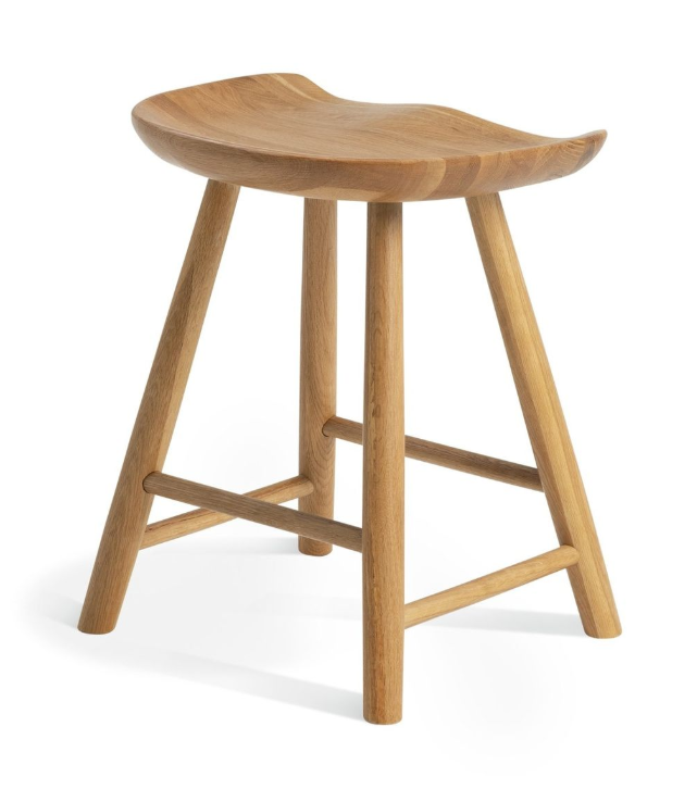 Habitat Barnwell Oak Short Stool - Natural 14588195