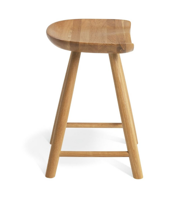 Habitat Barnwell Oak Short Stool - Natural 14588195