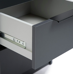 Hallingford 3 Drawer Bedside Table - Anthracite 18567985