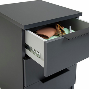 Hallingford 3 Drawer Bedside Table - Anthracite 18567985